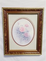 Beautifully Framed Roses 14 x 17