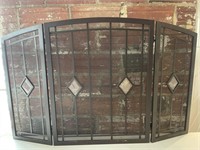 Folding Metal Fireplace Cover