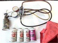 (4) Full R12 Refrigerant Cans and Imperial System