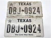 (2) Texas License Plates
