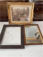 Mirror, Framed Print, and Frame 16.5” x 19.5” and