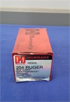 50 ROUNDS HORNADY .204 RUGER - 32 GRAIN