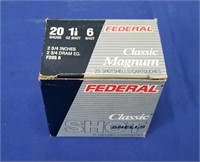 25 ROUNDS FEDERAL CLASSIC 20 GA - 2 3/4"