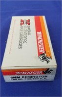 20 ROUNDS WINCHESTER 6MM REM - 100 GRAIN