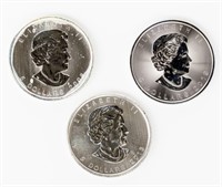 Coin 3 - 1 Troy Ounce Ea. .999 Fine Silver Rounds
