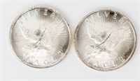 Coin 2 - 1 Troy Ounce Ea. .999 Fine Silver Rounds
