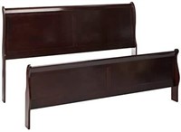 Queen Sleigh Headboard/Footboard - Dark Brown