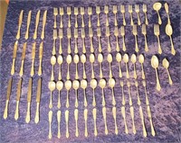 79 Pcs Sterling Silver Rose Pointe Silverware