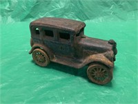 CAST IRON ROADSTER TOY CAR 6IN X 3IN