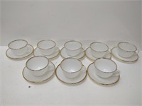 8 Fire King cups and saucers