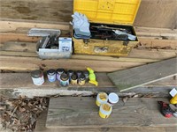 Tool Box, Tools, Gloves, PVC Pipe