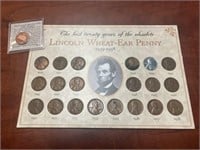 Lincoln wheat ear pennies 1939-1958
