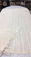 Hand knitted cable Afghan -approx size=6ft x 6 ft