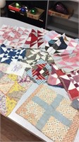 26 Quilt squares& 2 baby blankets-perfect for