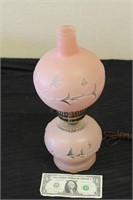 Beautiful Vintage Peach Electric Globe Lamp