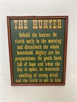 The Hunter Solid Wood Wall Hanging 13.5X11"