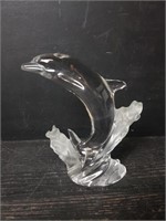 Lenox Crystal Dolphin Frosted Wave Crest