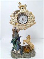 Magical Dragon and Unicorn Quartz Clock