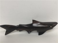 8.5? Carved Wooden Shark