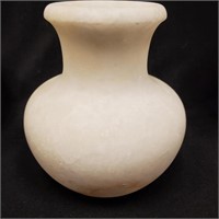 Vintage 4.5" White Marble Design Small Vase