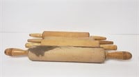 (4) Old Wooden Rolling Pins