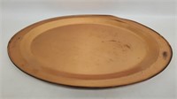 Vintage Oval Copper Tray Platter 15 1/4"