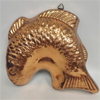 Vintage Copper FISH Cake Jello Decor Mold