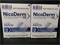 (2) NIP NicoDermCQ Step 2 Clear Patches