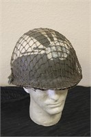WW2 M1 Steel Combat Helmet Wth Liner & Net