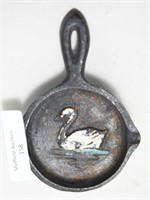 Miniature Cast Iron Skillet Swan