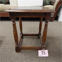 SPINDLE LEG WOODEN TABLE 19 X 15.5X15