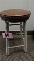 PAINTED BAR STOOL PADDED SEAT 24 IN