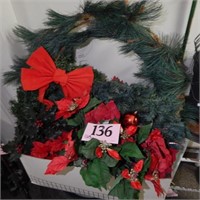 BOX OF HOLIDAY WREATHS AND PICS