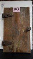 ANTIQUE CABINET DOOR WITH METAL HINGES 15 X 26