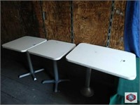 Restaurant Tables (3), metal post
