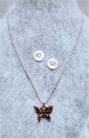 buttefly necklace - marked 925
