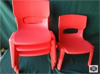 Children chairs polyurethane red color (6)