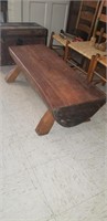 split log coffee table