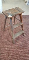 wooden step stool ladder