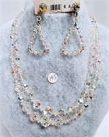 crystal necklace / earrings