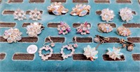 (8) pc. crystal earrings