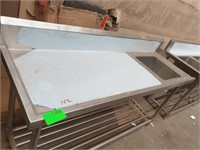 1800x600 stainless bench inc single bowl sink
