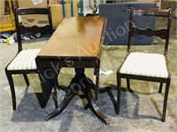 drop leaf  table & 2 side chairs - no leafs