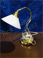 Modern brass & glass table lamp
