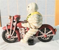 Vintage Advertising Michelin man on motorcycle