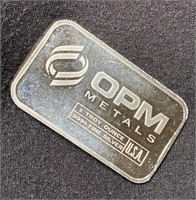 1 oz Fine Silver Bar by OPM