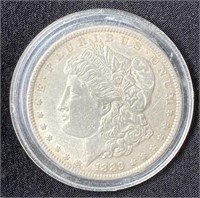 1889 Morgan Silver Dollar US $1 Coin