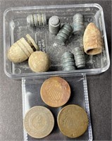 1860s Civil War Coins & Bullets