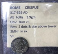 317-326 AD Ancient Roman Crispus Coin
