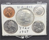 1967 US Year Coin Set w/ 40% Silver